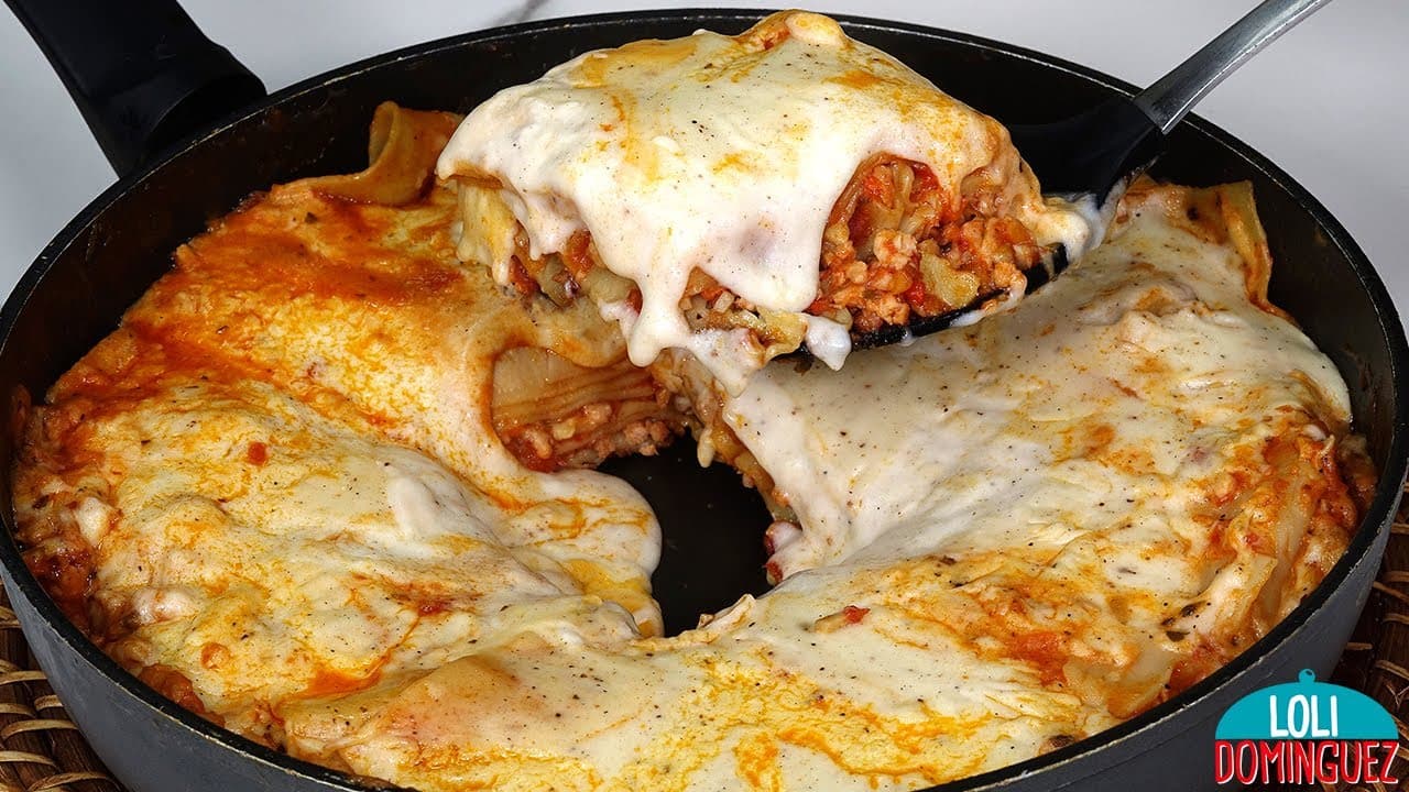 Lasaña de Pollo en Sartén: Deliciosa, Cremosa y Jugosa